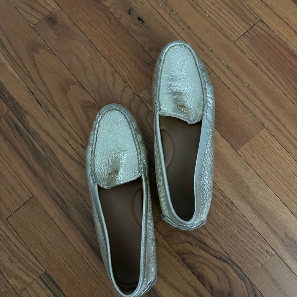 Coach Gold Metallic Loafers